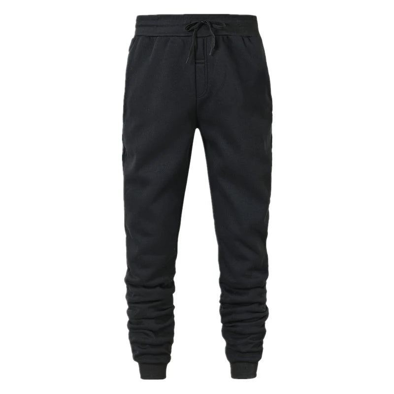 Men's casual jogger sweatpants by Nova Mart shown in black, featuring a comfortable fit and sporty design for gym and casual wear.