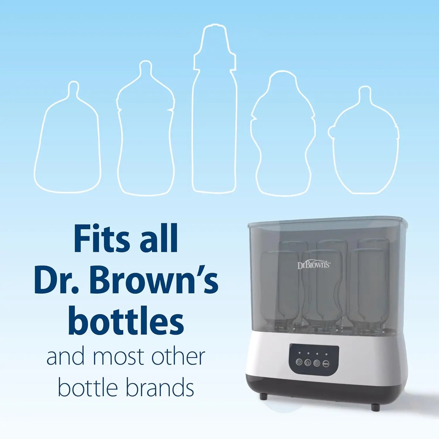Nova Mart all-in-one baby bottle sterilizer and dryer with 4-in-1 functions for newborn essentials, showing the sterilizer machine.