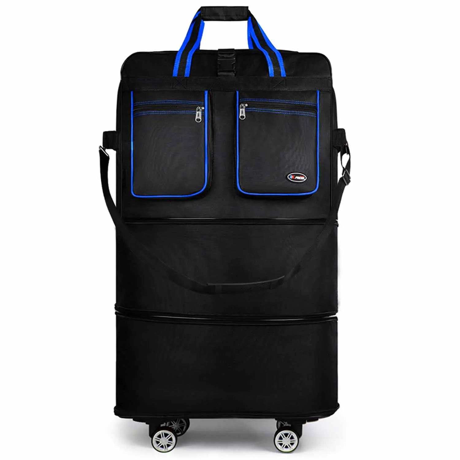 Foldable expandable Nova Mart rolling luggage bag in 30, 36, or 40 inches with wheels and handle for travel and storage.