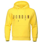 Men's hooded sportswear hoodie by Nova Mart, casual knit polyester pullover with a front pocket and adjustable drawstrings.