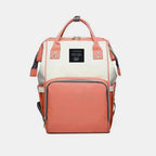Nova Mart Lequeen large capacity mummy diaper bag backpack with multiple compartments for travel and baby essentials.