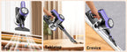 Nova Mart cordless vacuum cleaner with 500W power, LED screen, and 55Kpa suction for efficient home cleaning.