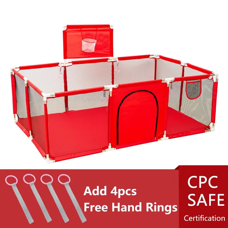 Nova Mart IMBABY large kids safety playpen with soft padding and ball pool, ideal for safe and fun play areas for children