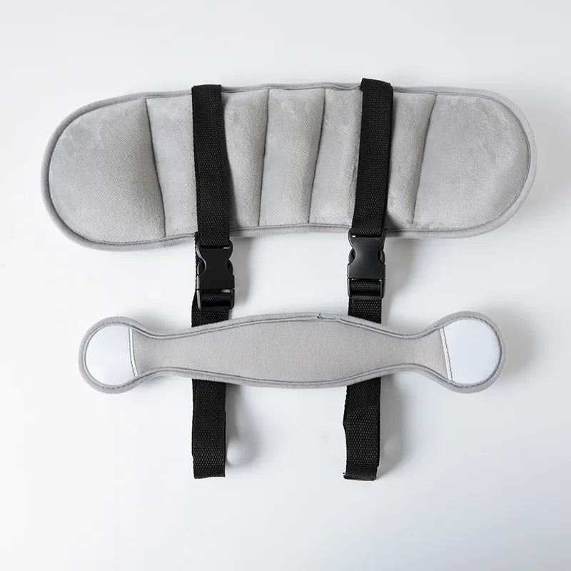 Adjustable Nova Mart baby safety head support strap for sleep aid, soft and comfortable for infant car seats.