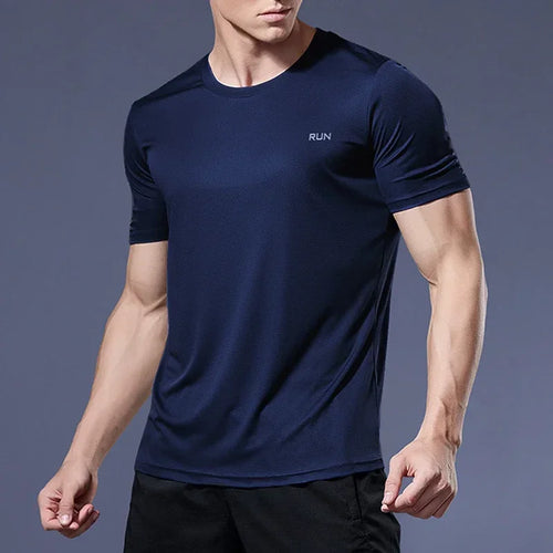 Men's High Elastic Ice Silk T-Shirt – Quick Dry