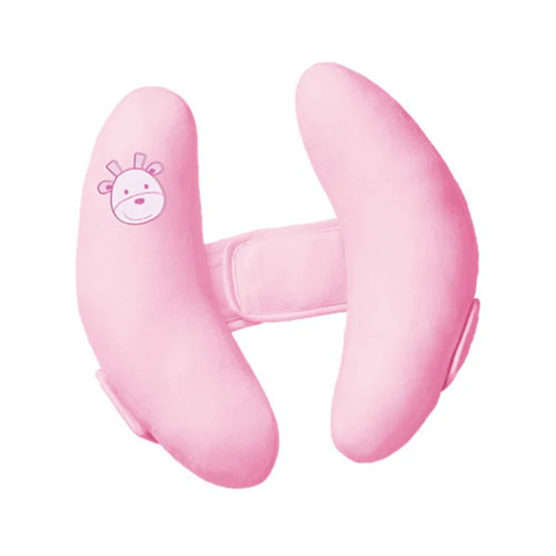 Nova Mart baby stroller neck pillow providing head support for car seats, soft and cushioned for comfortable infant travel.