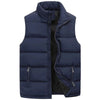 Men's sleeveless vest jacket by Nova Mart, waterproof winter waistcoat with zipper, designed for warmth in autumn and winter.
