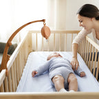 Nova Mart DIY baby crib bed bell holder arm with rotating music box, designed for baby toys and nursery decor.