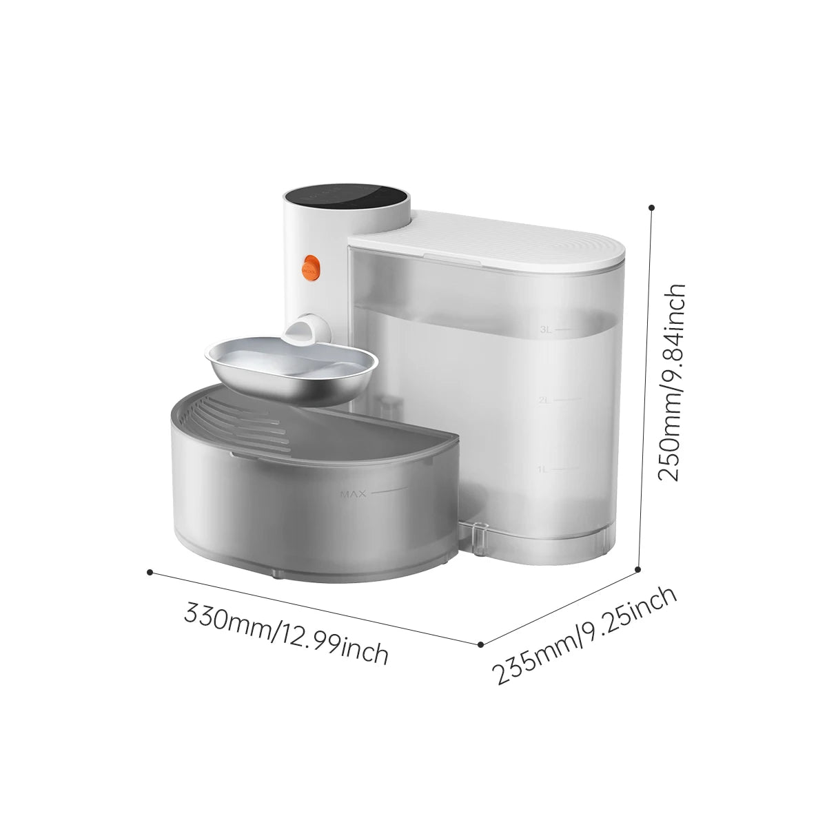 New Stainless Steel Bowl Pet Intelligent Pouring Water Dispenser Automatically Purifies The Wireless Drinking Bowl For Cats - Image 7