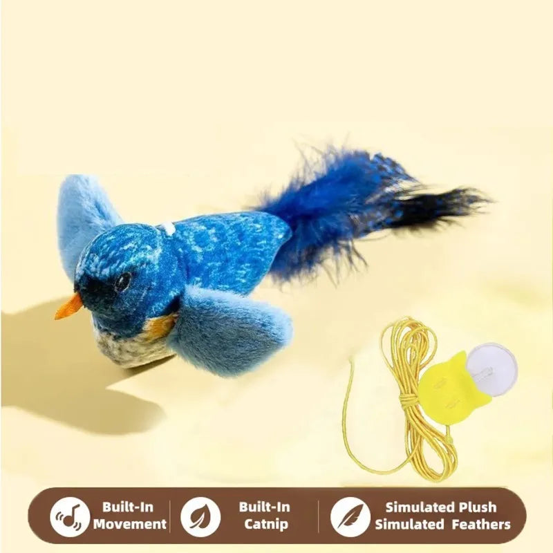 Interactive Chirping Bird Cat Toy – Feather - Image 10