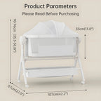 Nova Mart automatic rocking baby bassinet with music and lights, designed for newborns, featuring a cozy cradle with calming features.