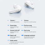 Lenovo LE209 ANC earbuds with 12mm drivers and 30-hour battery, black wireless earphones with in-ear design and noise cancellation