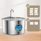 Stainless Steel Cat Water Fountain , 108oz Pet Fountain Dispenser Automatic for Inside Dog Cats Drinking Replaceable filters - Image 10