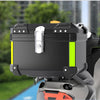 Waterproof motorcycle top case with anti-theft lock by Nova Mart, designed for secure storage on motorcycles.