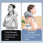 Wireless neck and shoulder massager shawl by Nova Mart, with kneading therapy and adjustable heat for soothing relaxation.