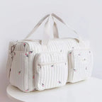 Quilted Baby Diaper Bag large capacity weekender travel bag