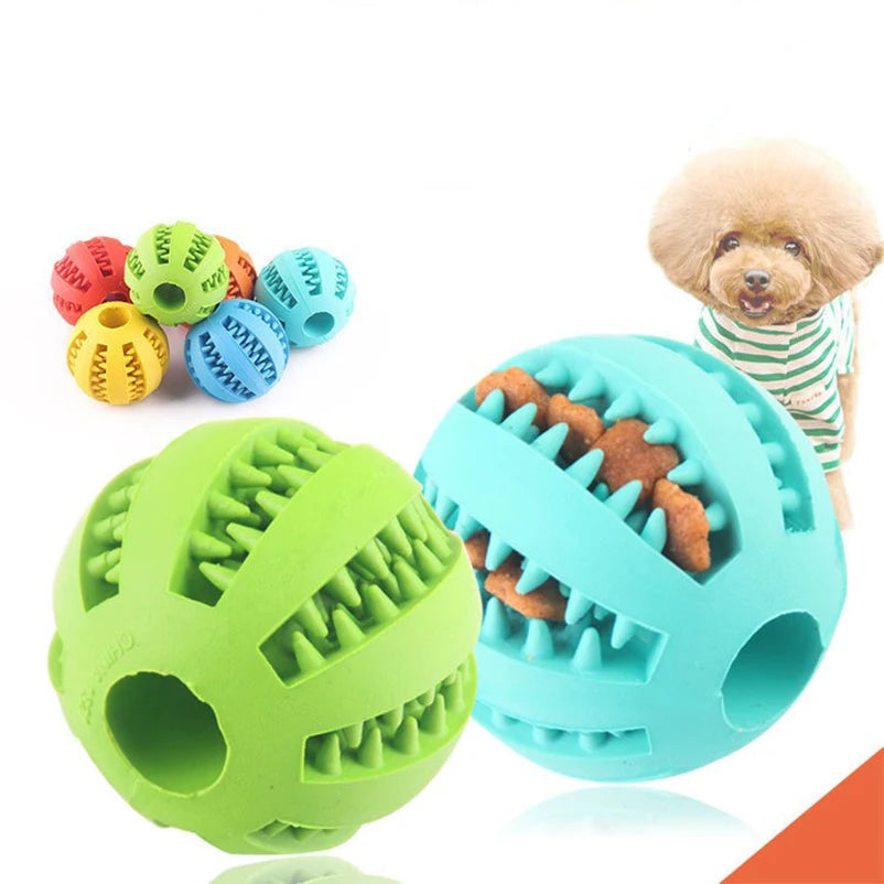 Pet toy Leaky food ball dog play exercise watermelon natural rubber leaky food cleaner teeth grinding elastic toy - Image 1