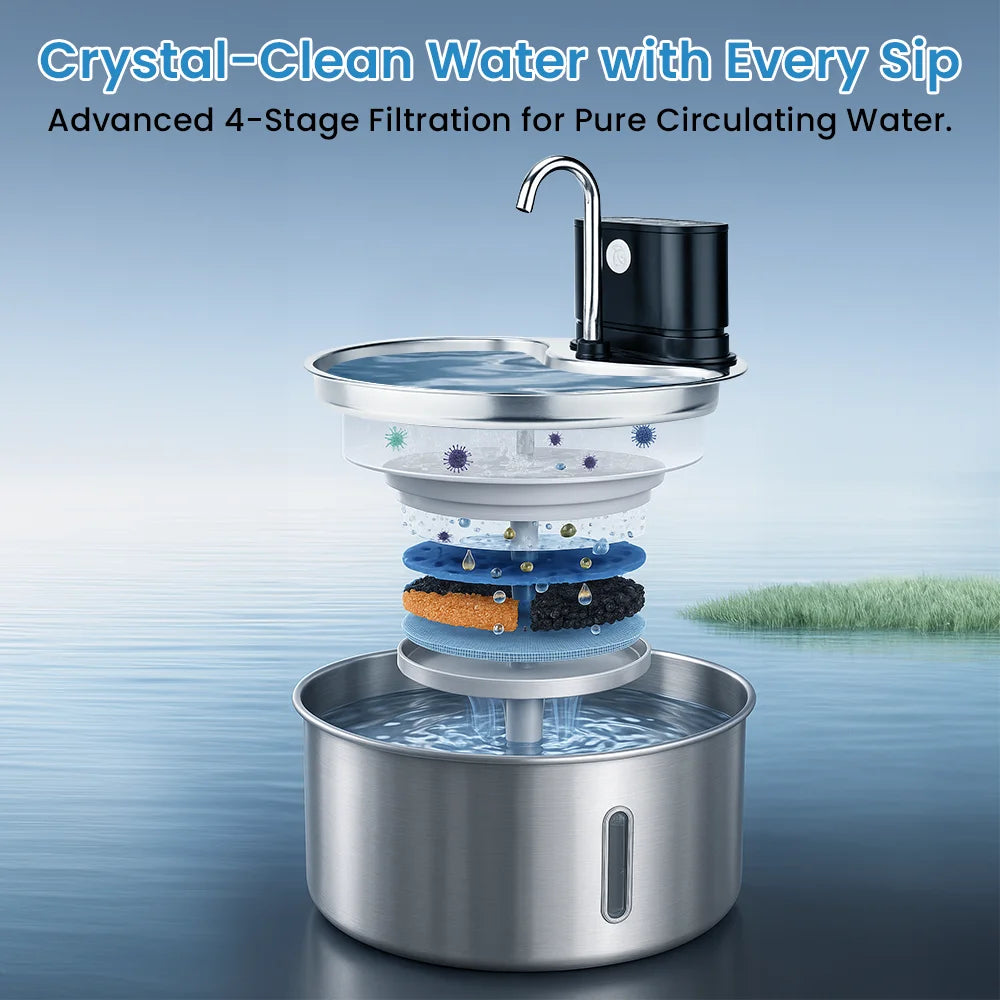 3.5L Stainless Steel Cat Sensor Water dispenser