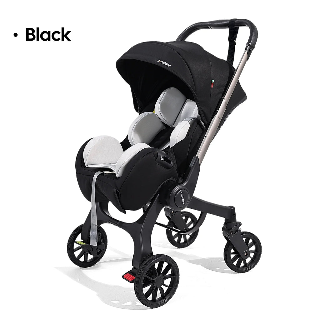 Multi-functional baby stroller with adjustable backrest