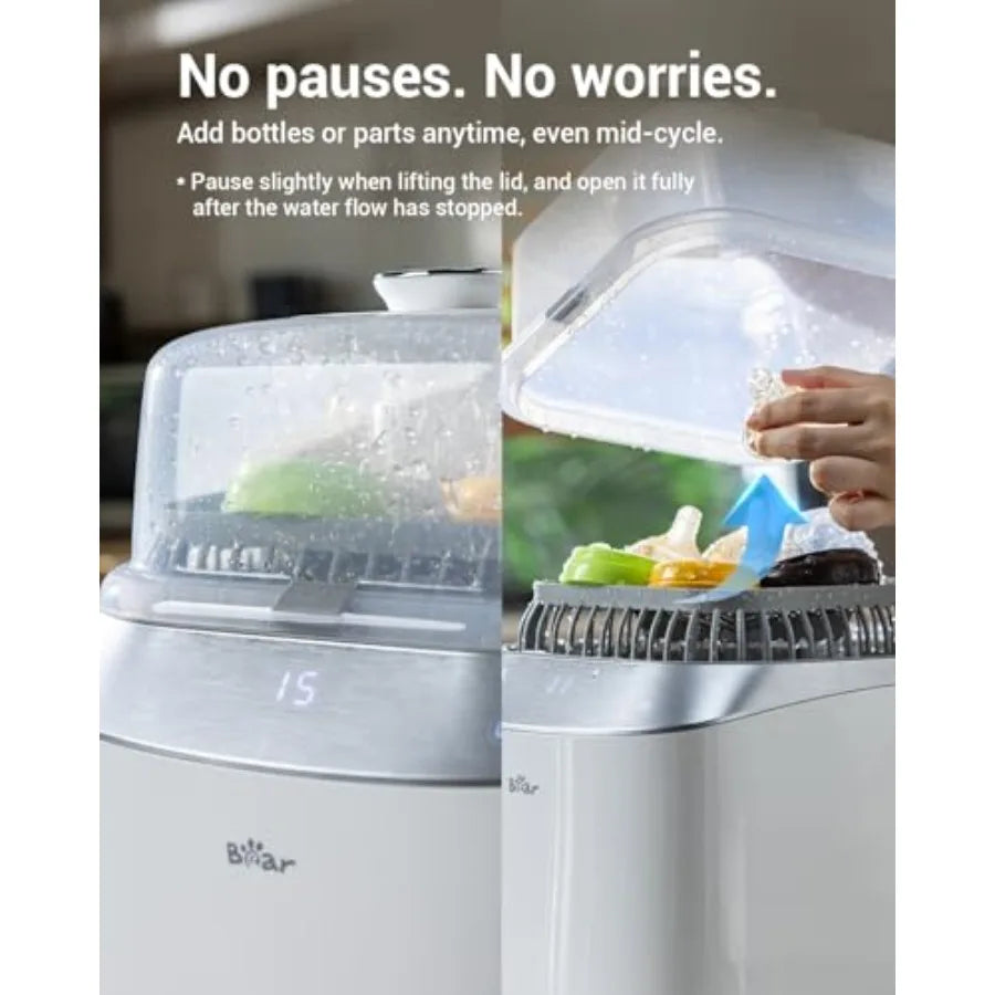 Nova Mart Bottle Washer Pro for baby bottles, pump parts, and essentials with sterilizer and dryer functions.