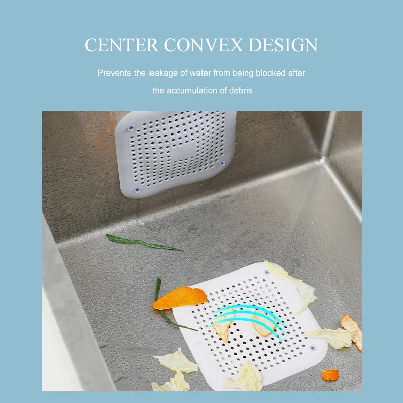 Silicone Sink Strainer, Shower Drain Plug Hair Catcher, Bathtub Kitchen Sink Filter Screen Bathroom Accessories - Image 10