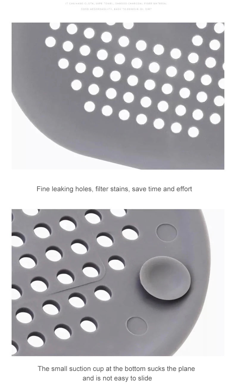 Silicone Sink Strainer, Shower Drain Plug Hair Catcher, Bathtub Kitchen Sink Filter Screen Bathroom Accessories - Image 23