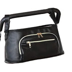 Nova Mart PU leather diaper backpack with changing pad and insulated pockets, stylish and functional for moms on the go.