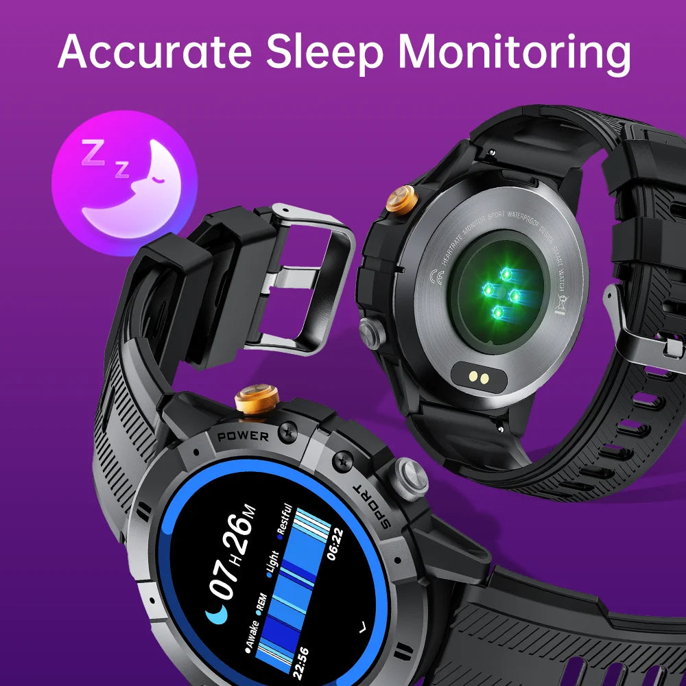 CUBOT C29 smartwatch with 1.52-inch display, Bluetooth call feature, and 410mAh battery, shown with sleek black band.