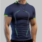 Men's quick-dry gym t-shirt by Nova Mart, breathable running training tee for men, lightweight athletic fashion top.
