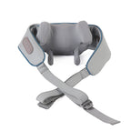 Wireless neck and shoulder massage shawl by Nova Mart with kneading nodes for relaxing relief and soothing comfort.