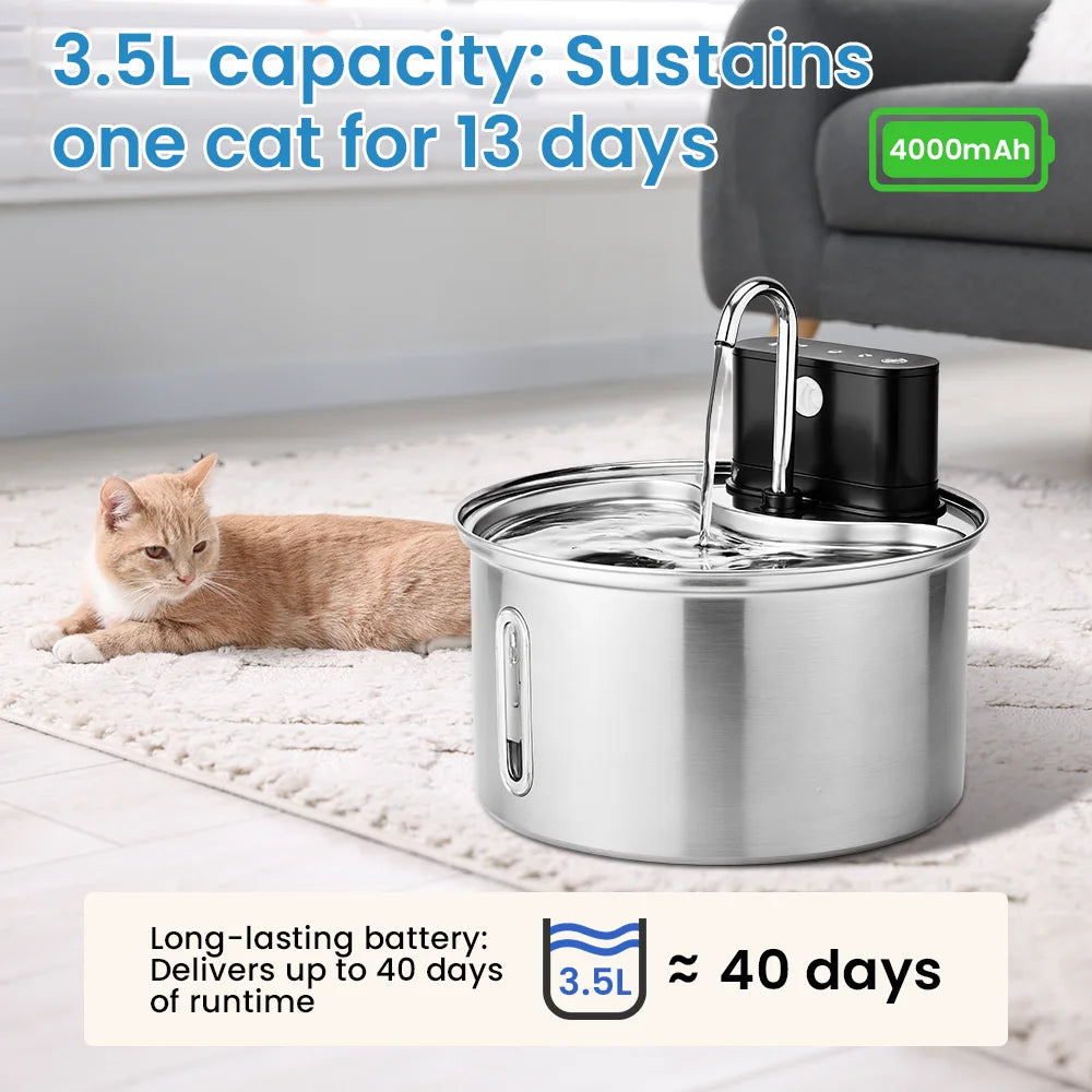 3.5L Stainless Steel Cat Sensor Water dispenser