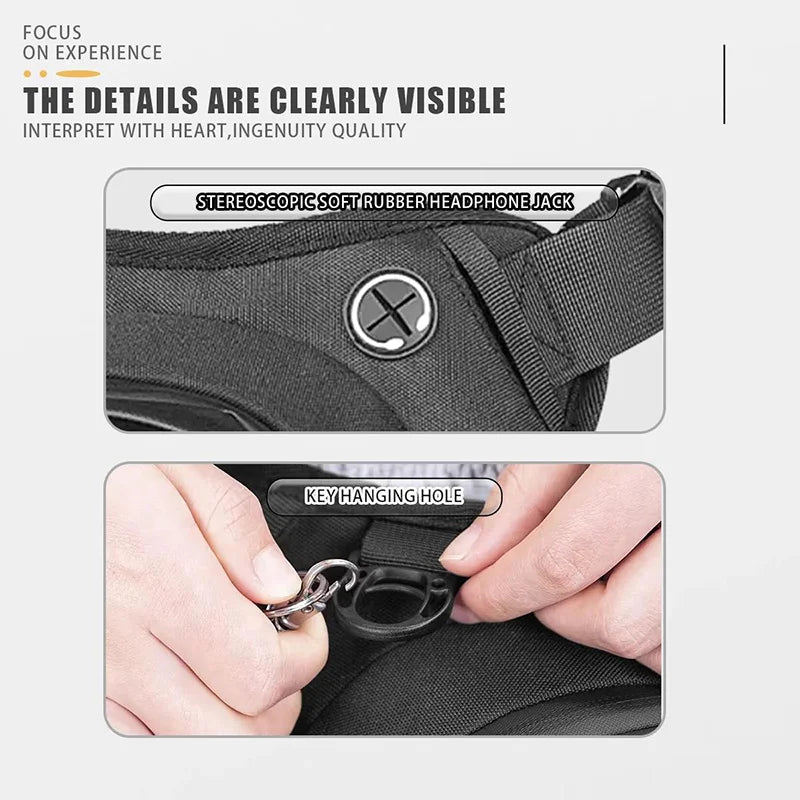 Waterproof motorcycle waist leg bag by Nova Mart, designed for riders to securely carry essentials while riding.