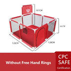 Large waterproof Nova Mart IMBABY indoor baby playpen with safety barrier fence, secure play area for infants and toddlers.