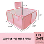 Large waterproof indoor baby playpen by Nova Mart, safety barrier fence with secure mesh sides for baby play and protection