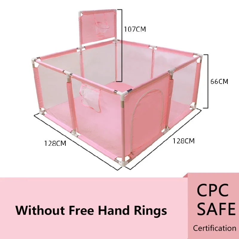 Large waterproof indoor baby playpen by Nova Mart, safety barrier fence with secure mesh sides for baby play and protection
