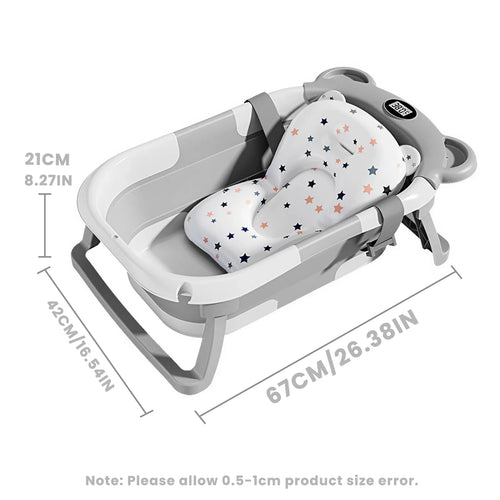 Collapsible Baby Bathtub Thermometer – Real-time Temp