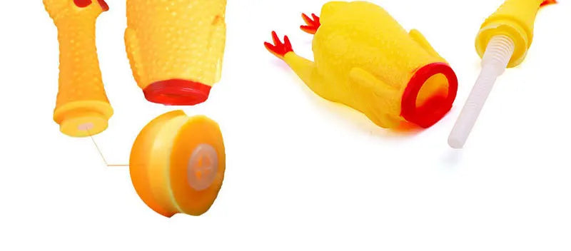 Squeaky Screaming Chicken Pet Toy Funny Molar Chew Rubber Toy Small Large DogPet Squeaker Chew Toys Funny Chicken Puppy1pcs - Image 14