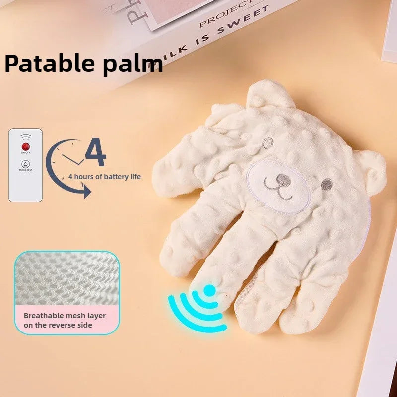 Baby sleep aid palm pillow with remote control by Nova Mart, designed to soothe infants and promote restful sleep.