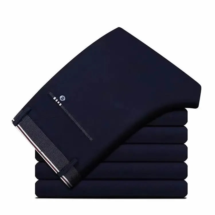 Men's slim fit black suit pants by Nova Mart, formal trousers with a sleek, tailored design and classic fit.