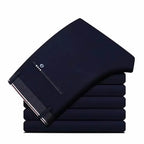 Men's slim fit black suit pants by Nova Mart, formal trousers with a sleek, tailored design and classic fit.