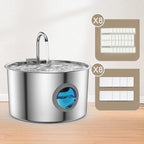 Stainless Steel Cat Water Fountain , 108oz Pet Fountain Dispenser Automatic for Inside Dog Cats Drinking Replaceable filters - Image 9