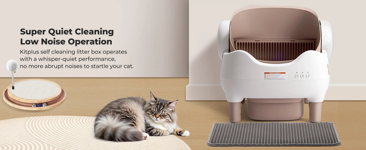 Self Cleaning Litter Box, Automatic Cat Litter Box with APP Control, Odor-Free  Large Waste Bin, Open-Top for Multi Cats - Image 16