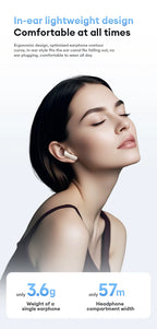 Lenovo LE209 ANC earbuds with HiFi 12mm drivers and sleek black design, shown in a close-up image.
