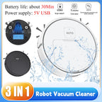 Nova Mart 3-in-1 robotic vacuum cleaner with mop and sweep, 1000Pa suction power, shown in a modern living room setting.