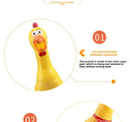 Squeaky Screaming Chicken Pet Toy Funny Molar Chew Rubber Toy Small Large DogPet Squeaker Chew Toys Funny Chicken Puppy1pcs - Image 9