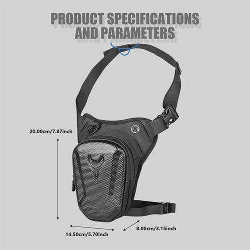 Waterproof Motorcycle Waist Leg Bag – EVA Hard Shell