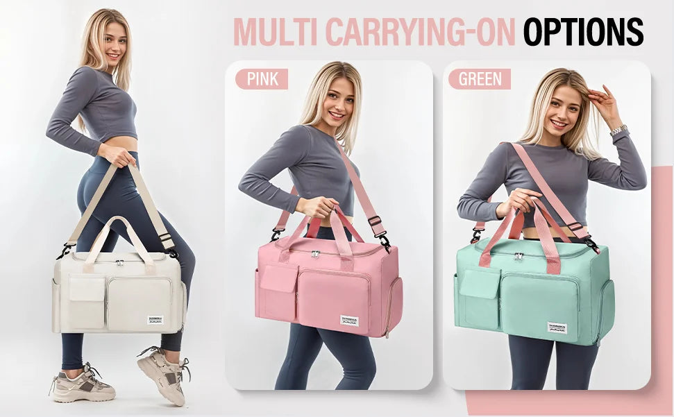 Nova Mart waterproof sports duffel bag with dry and wet separation, ideal for gym, travel, or outdoor activities.