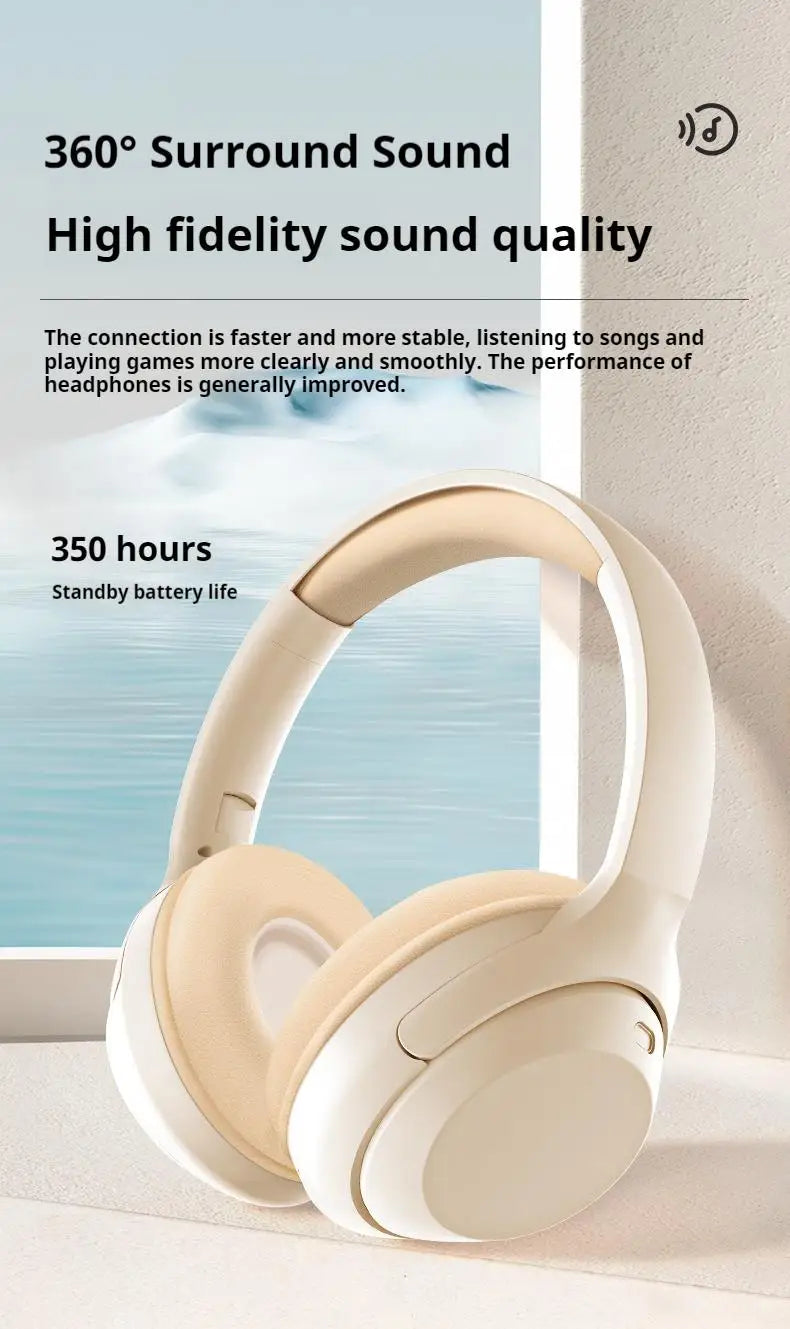 Wireless gaming headphones by Nova Mart with 360° surround sound, deep bass, HD mic, and 20-hour battery life.