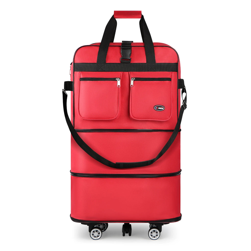 Foldable expandable Nova Mart rolling luggage bag in 30/36/40 inches, with wheels and handle, suitable for travel.