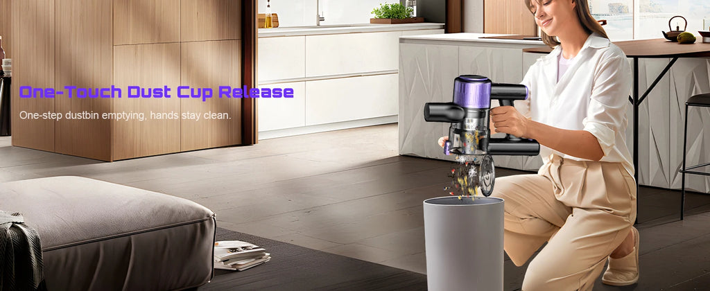 Nova Mart 10-in-1 cordless stick vacuum cleaner with 55Kpa suction and 500W motor, shown with detachable components and cleaning attachments.
